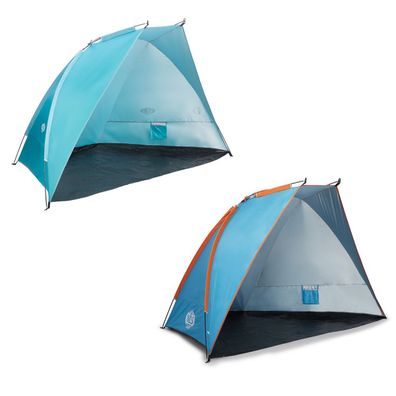 Strandzelt NILS CAMP NC8030 blau 260x120x120 cm UV-Schutz 25-30 SPF