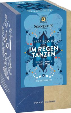 3x Sonnentor Im Regen tanzen Tee Happiness is®, Doppelkammerbeutel 27g
