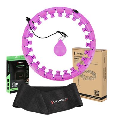 Hula Hoop Reifen HMS HHW12 Plus Size mit Massagenoppen und Slimming Gürtel BR163