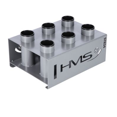 Hantelstangenständer HMS STR34 für 6 Stangen Stahl silber 35x26x14 cm