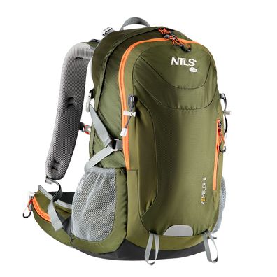 Trekkingrucksack NILS CAMP Rambler NC1917 40 L Grün mit Regenhülle