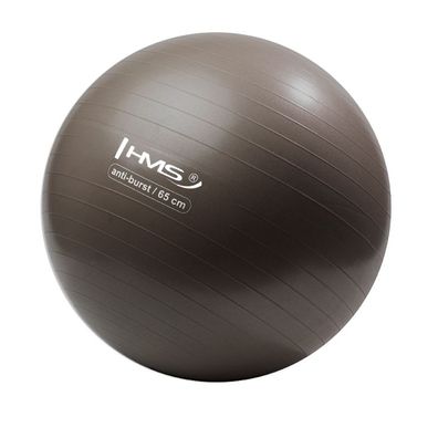 Gymnastikball HMS YB02N 65 cm Anti-Burst braun, mit Ballpumpe