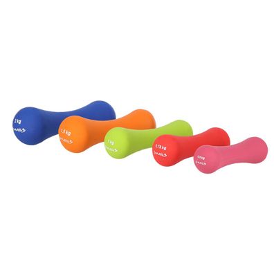 Kurzhantel HMS 17025 Gusseisen mit Neoprenbeschichtung 1,5 kg orange