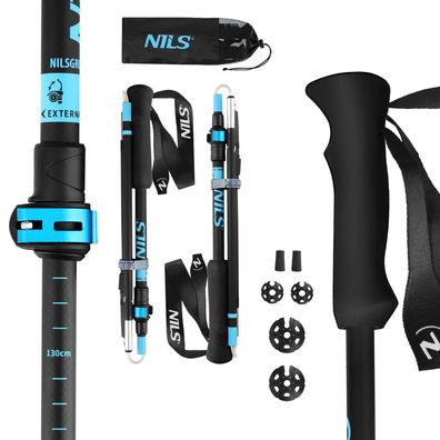 Trekkingstöcke NILS TK8604 faltbar, 7075 Aluminium, 38,5-135 cm, mit Tasche