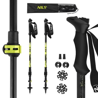 Trekkingstöcke NILS TK8608 Aluminium 7075 automatisch verstellbar 70-135 cm