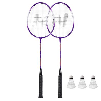 Badminton-Set NILS NRZ2053 Aluminium 2 Schläger 3 Federbälle und Tasche