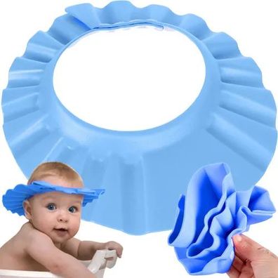 Haarwaschschutz Kinder Kruzzel Shampooschutz blau EVA verstellbar 14-16 cm