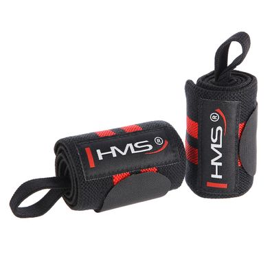 Handgelenkbandagen HMS ONX02 2er Set mit Daumenschlaufe 560 mm schwarz rot