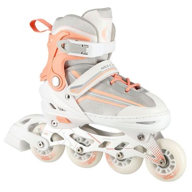 Inlineskates NILS Extreme NH18190 2in1 mit Schlittschuhkufe Gr. 29-33 weiß-rosa