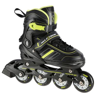 Inlineskates Nils Extreme NH18191 2in1 mit Eiskufe Gr. L 39-43 schwarz/grün