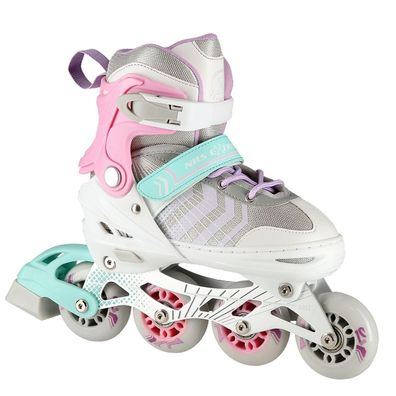 Inlineskates Nils Extreme NH18192 4in1 Größe M 34-38 mit Eishockeykufe rosa