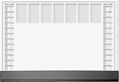 SIGEL H7365 Papier-Schreibtischunterlage DIN A2 Kalender 2027-2028 Schutzleiste
