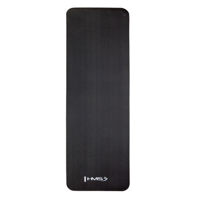 Yogamatte HMS YM07 schwarz 183 x 61 cm NBR 12 mm mit Tragegurt
