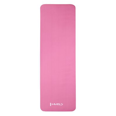 Yogamatte HMS YM07 rosa 183 x 61 cm, 12 mm dick, NBR, mit Tragegurt