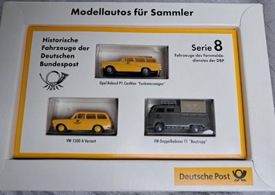Brekina Serie 8 Historische Fahrzeuge der Deutschen Bundespost, 3 Modelle