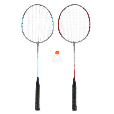 Badminton-Set NILS NRZ002 mit 2 Schlägern und Federball, Stahlrahmen, 66 cm