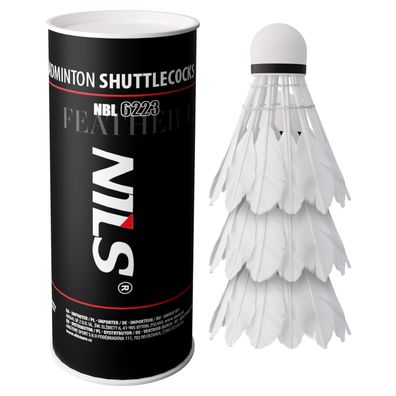 Badminton Federbälle NILS NBL6223 LED Entenfedern 3 Stück in Tube