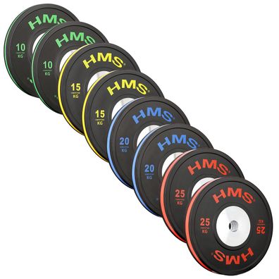 Hantelscheiben-Set HMS BTBR Bumper Plates 8 Stück 140 kg Olympia 51 mm
