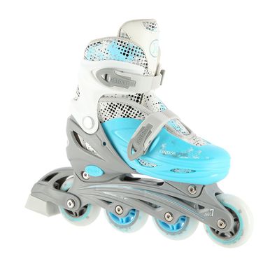 Inline Skates NILS Extreme NH18331 4in1 Gr. M 35-38 blau mit Eishockey-Kufe