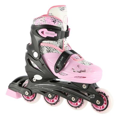 Inlineskates Nils Extreme NH18331 4in1 Gr. 31-34 verstellbar mit Eishockeykufe rosa