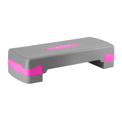Steppbrett HMS AS003 Aerobic Stepper hoehenverstellbar 10/15 cm grau/rosa