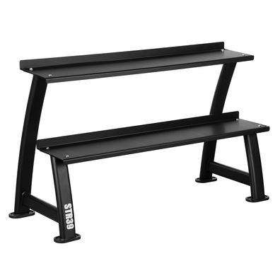 Kettlebell-Ständer HMS STR39 2 Ebenen Stahl bis 300 kg belastbar schwarz