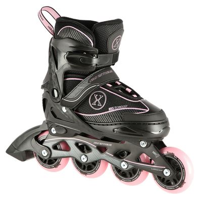 Inline Skates NILS Extreme NA11008 Größe M 35-38 verstellbar Schwarz Rosa ABEC 7