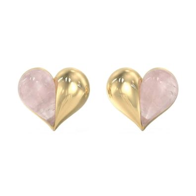 Guess Schmuck Damen-Ohrringe Ohrstecker Herz Goldfarben JUBE06417JWYGRST/U