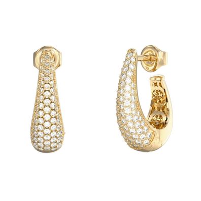Guess Schmuck Damen-Ohrringe Creolen Pear Shape Goldfarben JUBE06429JWYGT/U