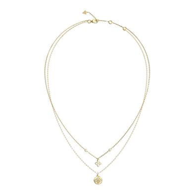 Guess Schmuck Damen-Kette Zweireihig Bloom Goldfarben JUBN06468JWYGT/U