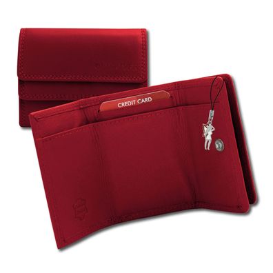 Portemonnaie rot Old River Leder OPD310R