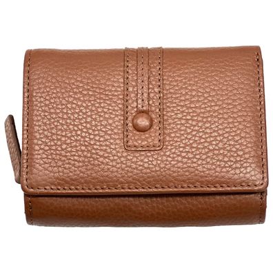Florence Leder Geldbörse Damen Portemonnaie braun 9x12x3cm OPF101C5