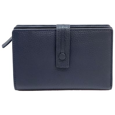 Florence Leder Geldbörse Damen Portemonnaie dunkelblau 10x15x3cm OPF104B6