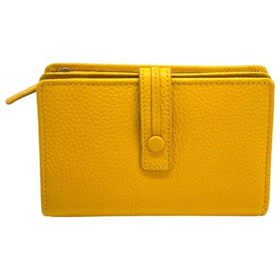 Florence Leder Geldbörse Damen Portemonnaie gelb 10x15x3cm OPF104Y4