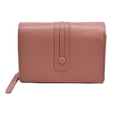Florence Leder Geldbörse Damen Portemonnaie rosa antik 9x12x3cm OPF106A3