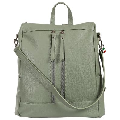 Florence Rucksack Damen Echtleder Cityrucksack hellgrün ORF100L