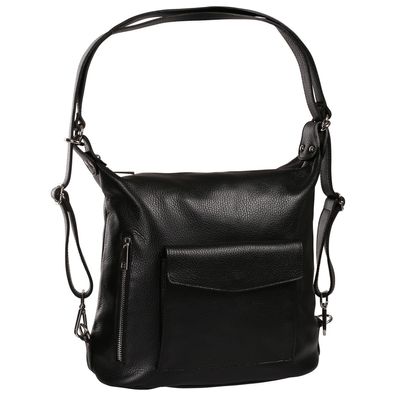 Florence Rucksack Damen Echtleder Tasche/Rucksack schwarz ORF103S1