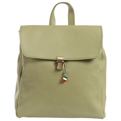 Florence Rucksack Damen Echtleder Cityrucksack hellgrün ORF104L3
