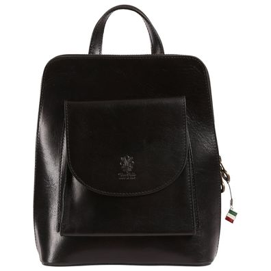 Florence Rucksack Damen Echtleder Cityrucksack schwarz ORF105S1