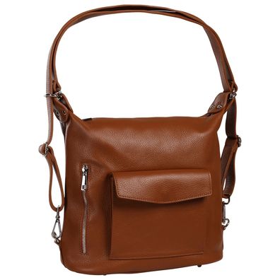 Toscanto Schultertasche, Cityrucksack Freizeit quer-Format braun ORT103RC4