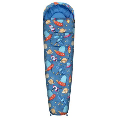 Kinderschlafsack NILS CAMP NC3201 Space 170x60 cm mit Rucksackfunktion