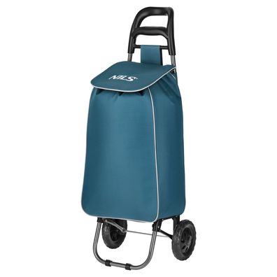 Einkaufstrolley NILS CAMP NC17106 40 L klappbar Thermofach tuerkis 25 kg Traglast