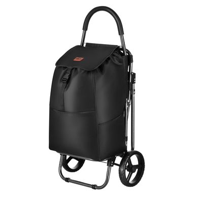 Einkaufstrolley NILS Camp NC4303 mit Klappsitz 40 L Thermotasche Stahl schwarz