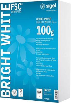 SIGEL IP150 Inkjet Papier A4 100 g 500 Blatt ultraweiß