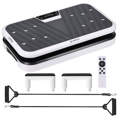 Vibrationsplatte HMS SVP09 mit Liegestützgriffen, Bluetooth, 120 Stufen, bis 150 kg