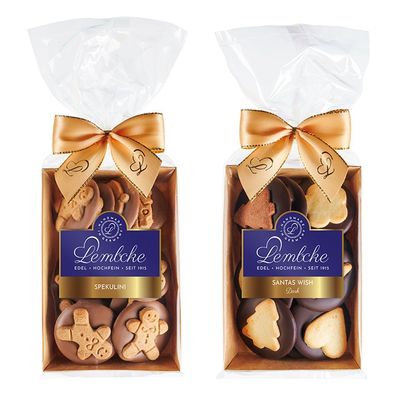 Weihnachtsgebäck auf Schokolade 2er-Set