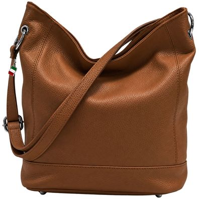 Florence Echtleder Hobo Bag Damen mittelbraun OTF159F
