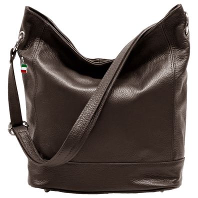 Florence Echtleder Hobo Bag Damen dunkelbraun OTF159N