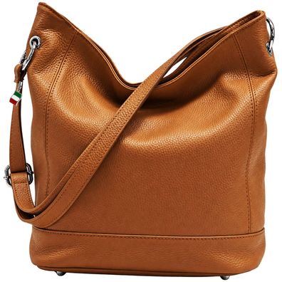 Florence Echtleder Hobo Bag Damen camel hellbraun OTF159O