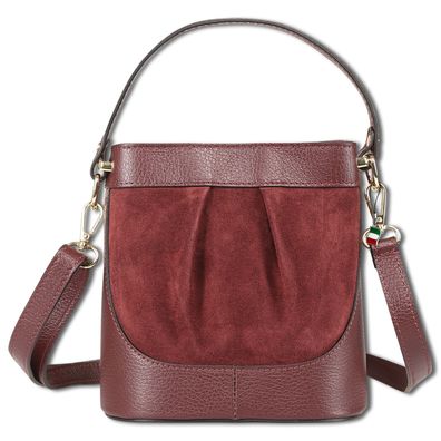 Florence Leder Tasche Damen Umhängetasche dunkelrot 18x11x185cm OTF171R6